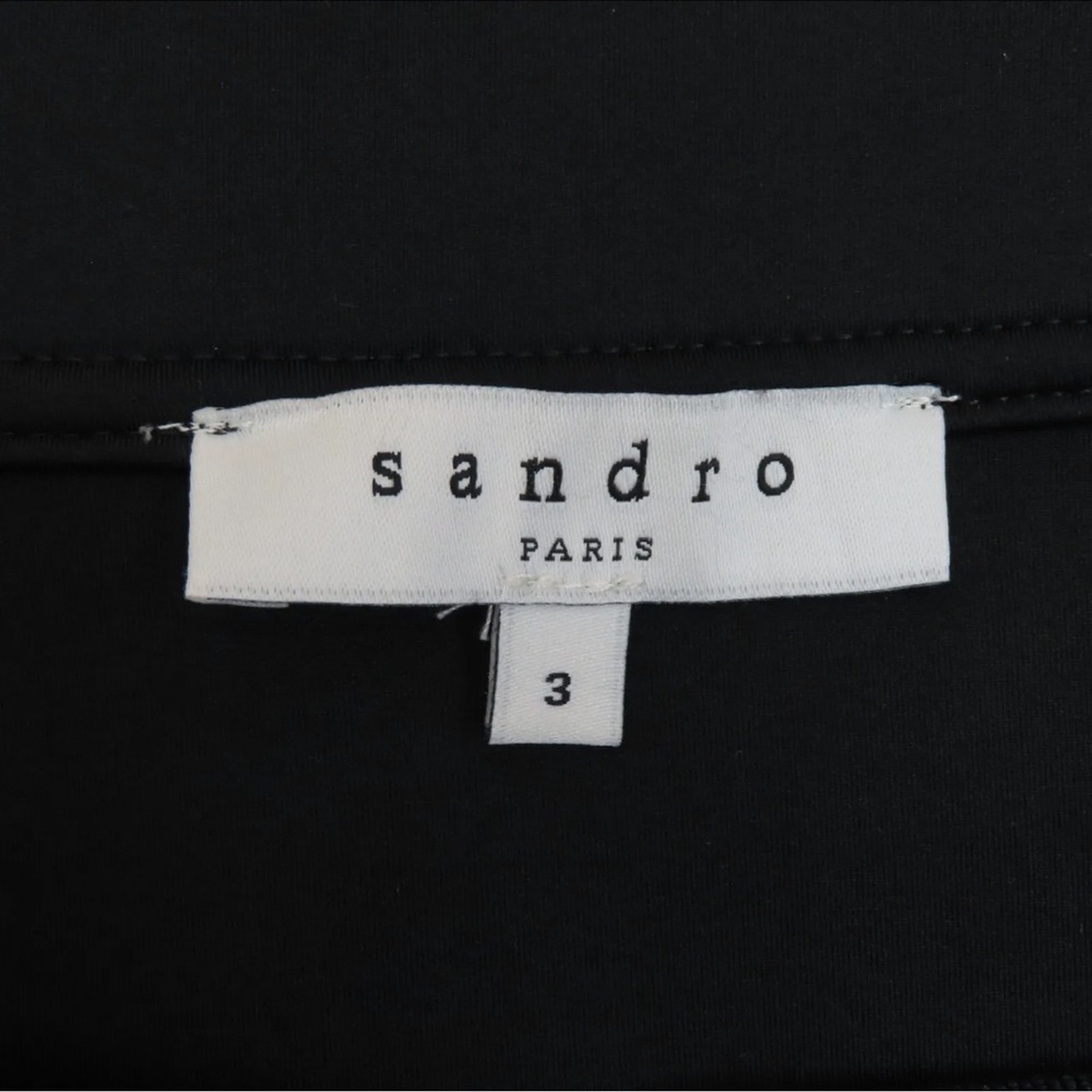 🔥 SANDRO Black Juliena Scuba Skirt with pockets size 3 / large - Picture 6 of 14